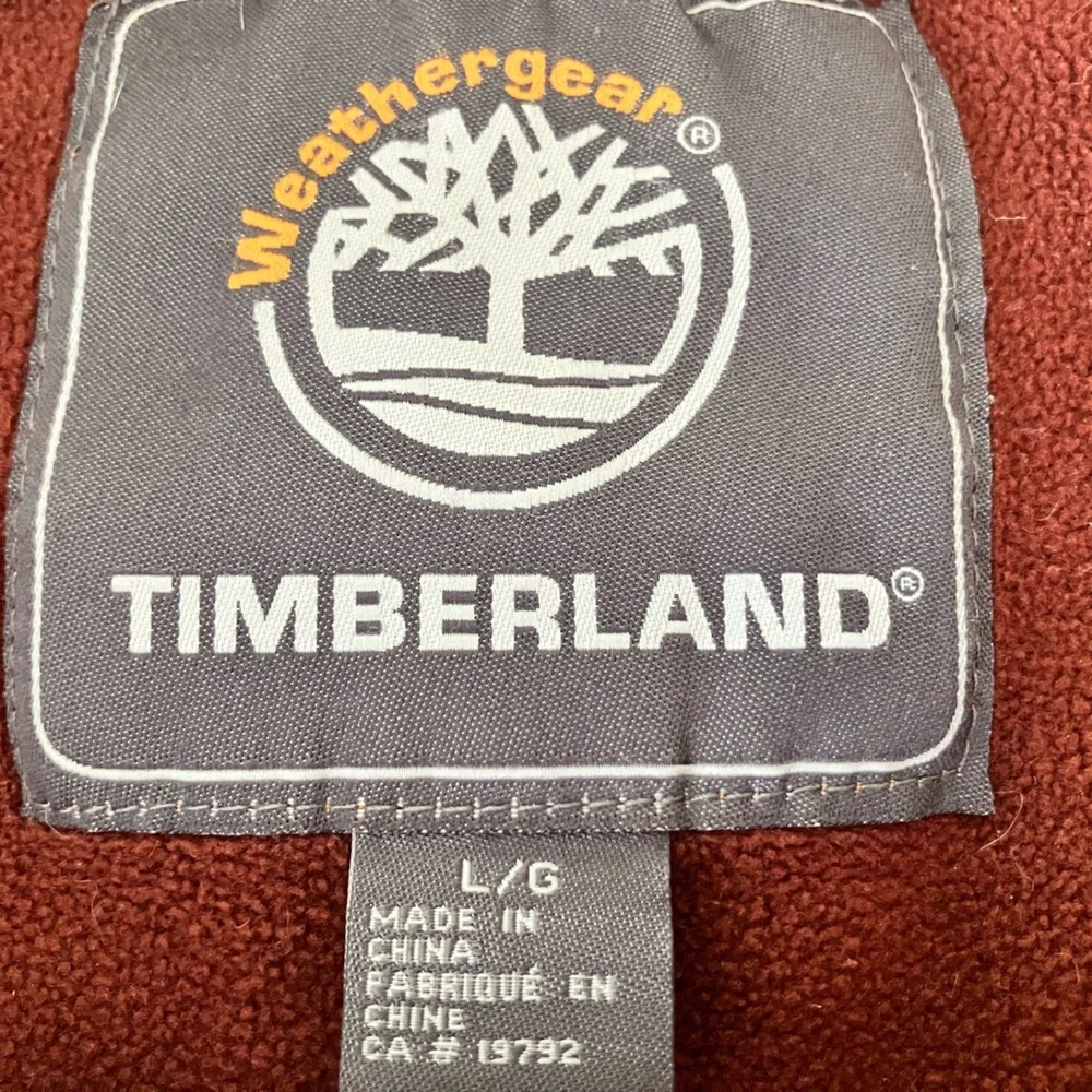 Timberland Weathergear Zip Up‎ Fleece Lined Jacket Size Large